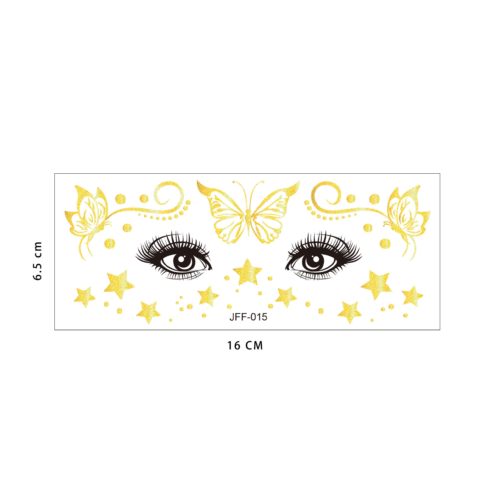 Tatuaje Temporal Facial de Pecas de Papel de Transferencia de Agua, Impermeable, para Fiesta y Eventos