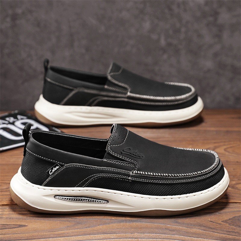 Diseñador 2025 Four Seasons Low-top Cross-border Business Casual Zapatos de cuero de corte retro Zapatos de cuero para hombres