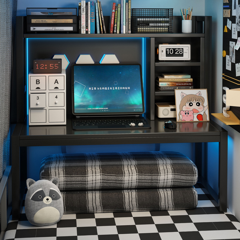Computer Desk Dormitory Bed Table Wrought Iron Dormitory Artifact Student Upper Bunk Lower Bunk Simple Study Table Desk