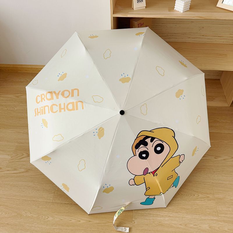 クレヨンしんちゃん晴雨兼用傘ポータブル日よけ傘日焼け止め傘卸売折りたたみ自動傘男の子と女の子用|undefined