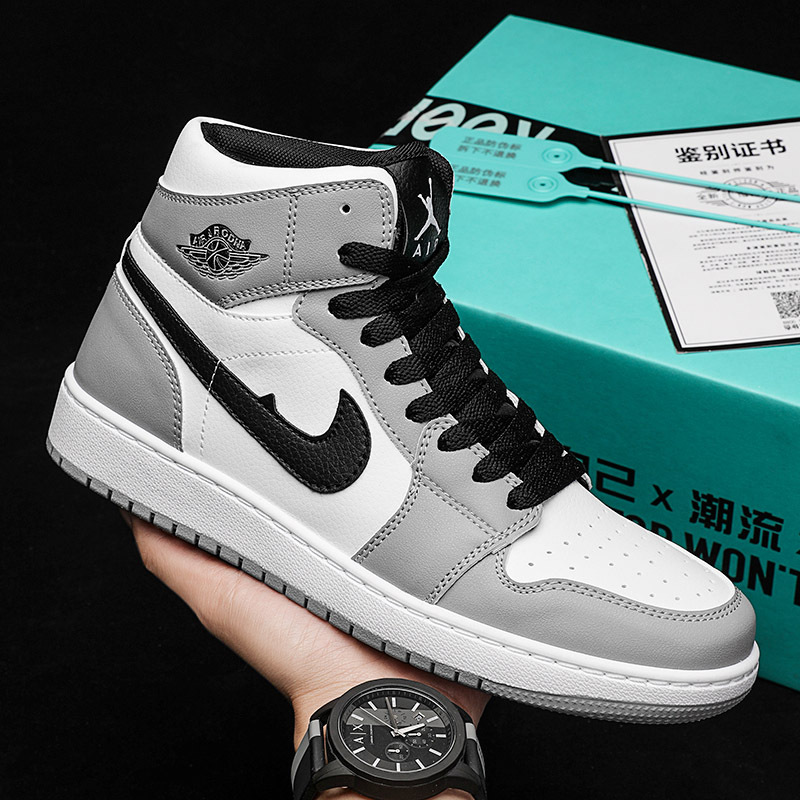 Zapatos de baloncesto de caña alta para hombre AJ Air Force One Pareja Zapatillas casuales Primavera y otoño Estudiantes de secundaria Zapatillas de moda juvenil