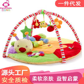 婴儿游戏毯爬行垫宝宝益智玩具毛绒棉布健身架0-1岁Baby play mat