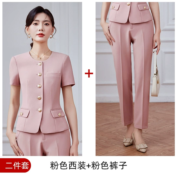 Fuchsia classic suit jacket, trousers