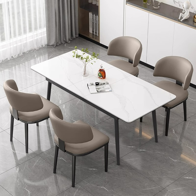 Sillas de comedor minimalistas italianas diseñadas sillas nórdicas modernas sillas de respaldo domésticas de lujo ligero sillas de mesa de comedor de alto nivel
