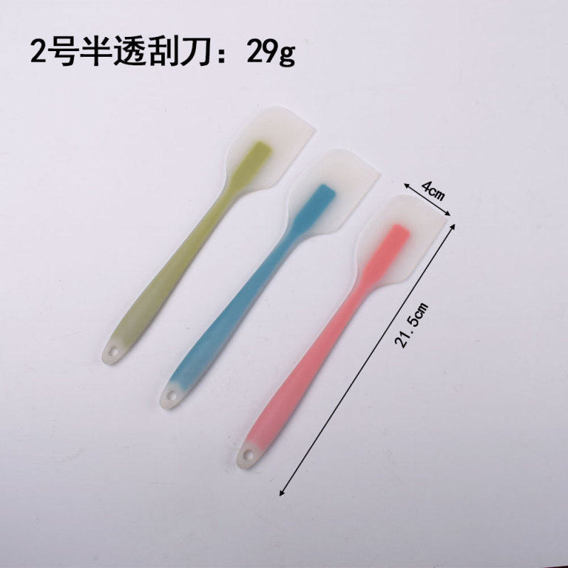 厚みのあるオールインワン半透明シリコンスパチュラ、高温耐性ケーキベーキングミルクオイルスパチュラベーキングツール|undefined