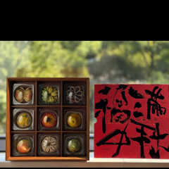 新中式中秋月饼礼盒广式冰皮流心蛋黄酥包装盒木盒木质烘焙礼盒