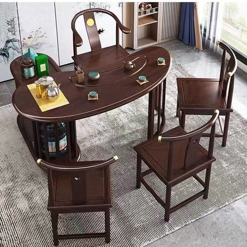 Solid Wood Home Portable Tea Table Economic Balcony Small Tea Table Multifunctional Tea Table Water Kettle Integrated Tea Table Set