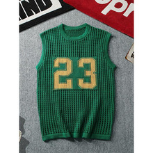 Z 68452 Crew Neck Loose Knit Vest Բ�������֯���Ŀ羳��