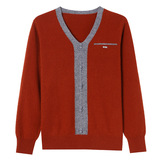 秋冬时尚羊毛针织衫新款v领妈妈毛衣中青年女装打底衫春秋休闲，女装针织衫/毛衣，妃慕昵服饰