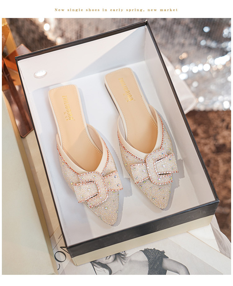 2023 spring and summer new outerwear all-match net red low-heeled sandals pointed toe Muller drag_voghion.com