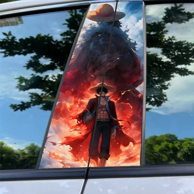 Body sticker | window B pillar protective film black - luffy-6-1-pair-of-main-and-co-pilot