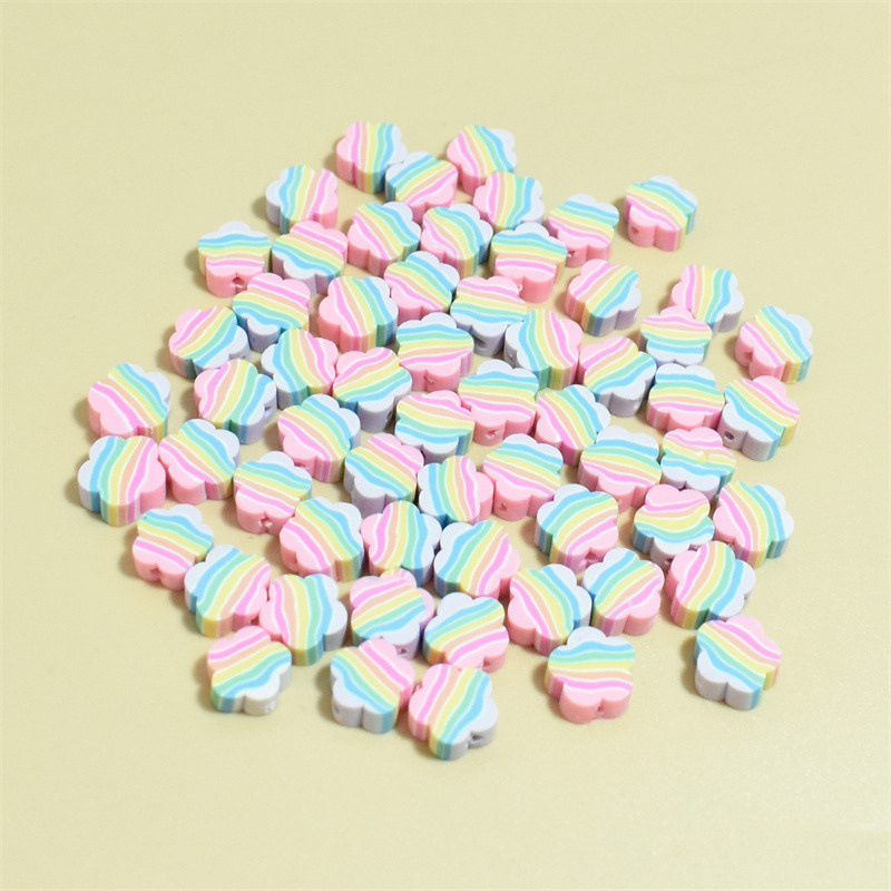 soft clay Material Pentagram, Heart Shape, Flower Pattern 100 PCS/Package Soft Clay Pentagram Heart Shape Flower DIY Jewelry Accessories Beads