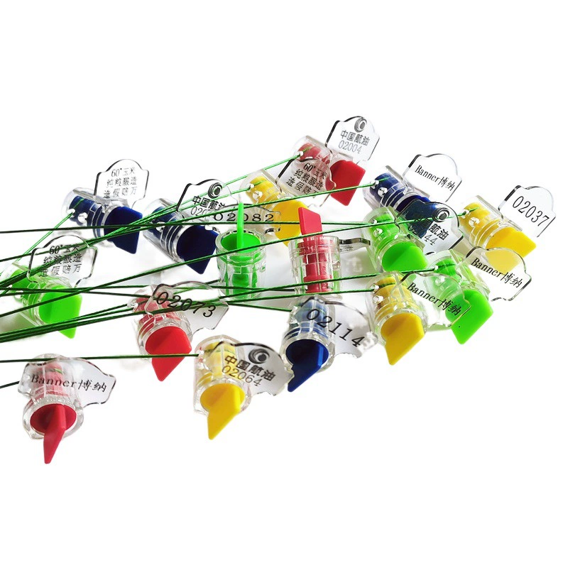 Шестиугольная стальная проволочная печать контейнера свинцовое уплотнение железнодорожная блокада одноразовая затяжка свинцовая блокировка провода электрического счетчика уплотнение