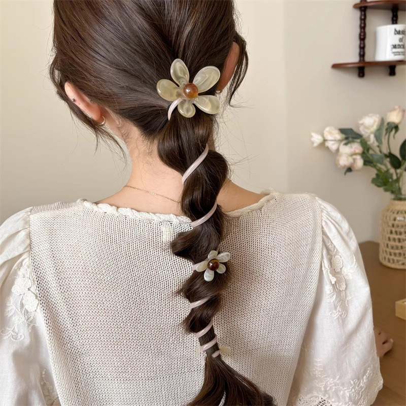 Trenza de burbuja simple japonesa, cuerda para la cabeza, mujer 2024, nueva línea telefónica de amor de alta gama, anillo para el cabello, cola de caballo, artefacto de cabello trenzado