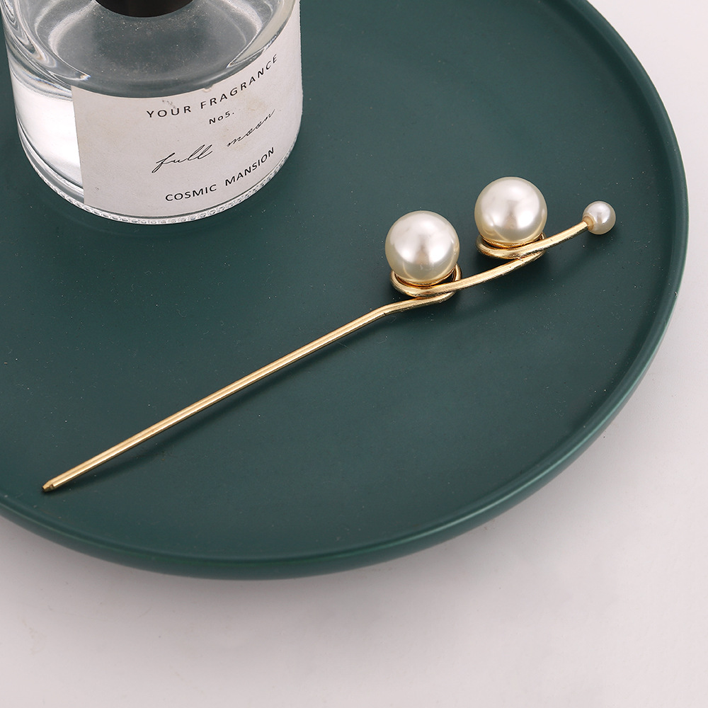 Nuevo elegante palillos updo artefacto moda Alta calidad perla horquilla de las mujeres simple moderna horquilla tocado 2022