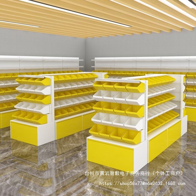 零食货架超市便利店散装散称小食品展示架小零食展示柜双拼色货架