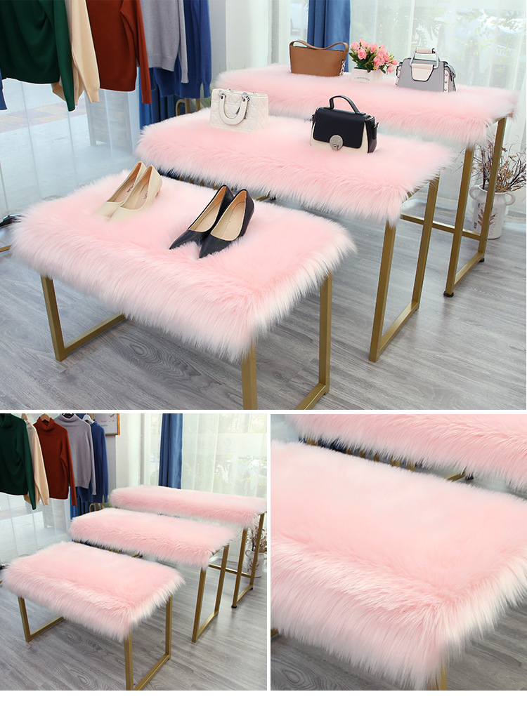 Audio Display Cabinet Fur Mat, Dressing Table Fur Mat, Floor Mat, New Year's Silk Wool Carpet, Room Floor, Computer Desk Fur Mat, Kang