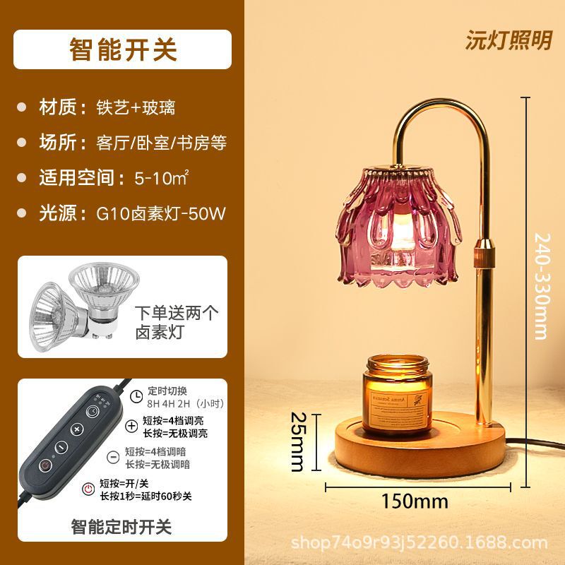 跨境专供融蜡灯ins扩香礼品台灯无烟调温美式复古小夜灯香薰灯|undefined