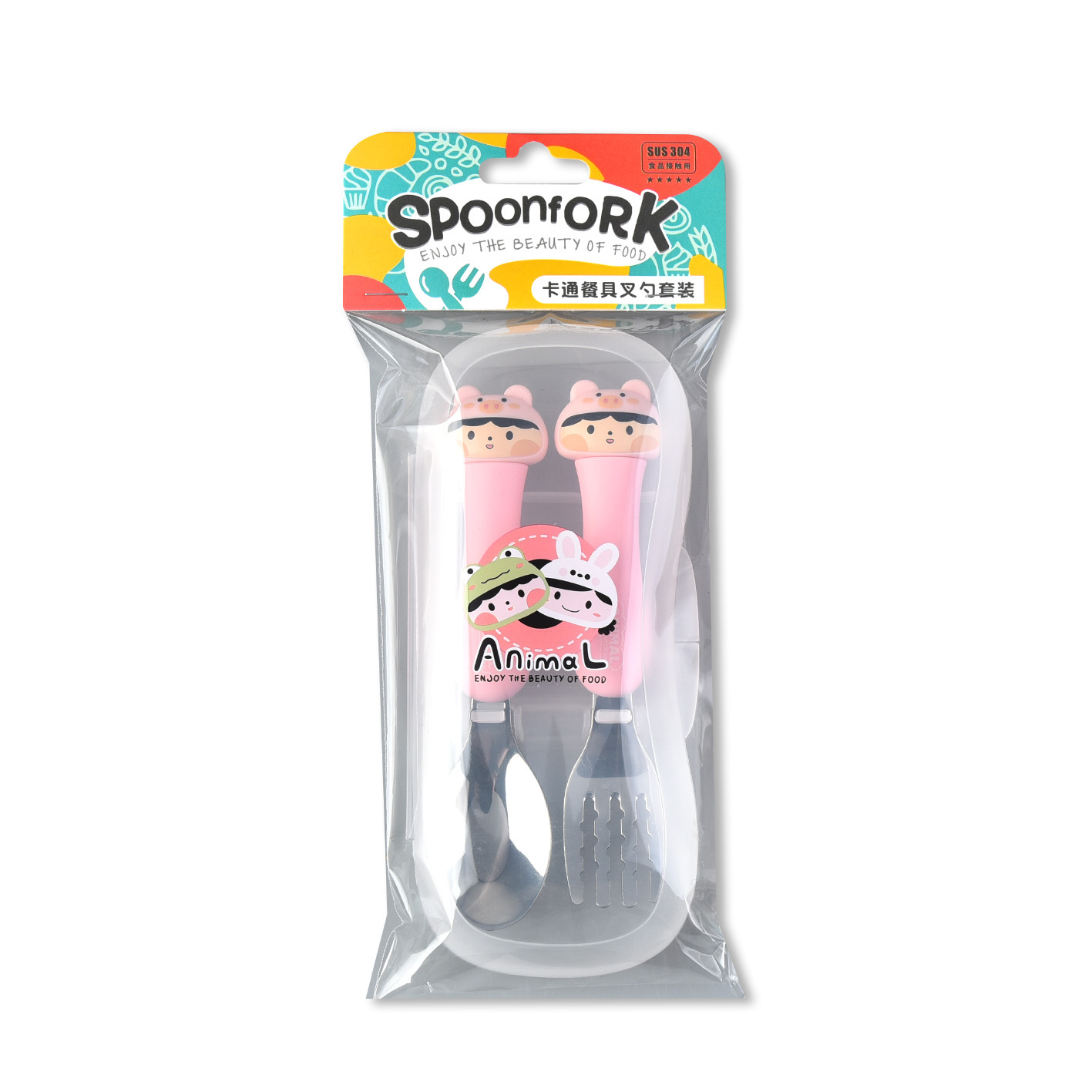 DCS2048-2050卡通餐具叉勺套装白底05