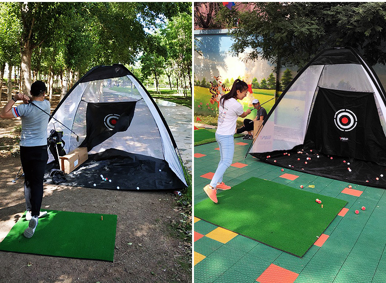 Lưới tập golf PGM trong nhà có lỗ cắt, khung lều dễ lắp, kích thước 2m hoặc 3m — [Gói] Lưới thực hành đệm 1x1.25 mét chi tiết 24