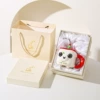 359 red birthday dog without spoon (beige gift box gift bag)