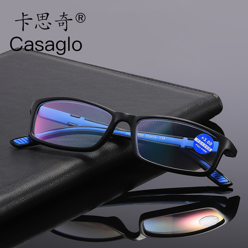 New style reading glasses TR men's and women's blue light-proof fashion sports box reading glasses ultra-light comfortable flower glasses New style reading glasses TR men's and women's blue light-proof fashion sports box reading glasses ultra-light comfortable flower glasses