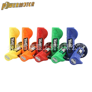 Motorcycle Electric Scooter Pro Handlebar Grips Universal Dual-Color Rubber Anti-Slip Handlebar Grips Throttle Assist Twist Grip Modification