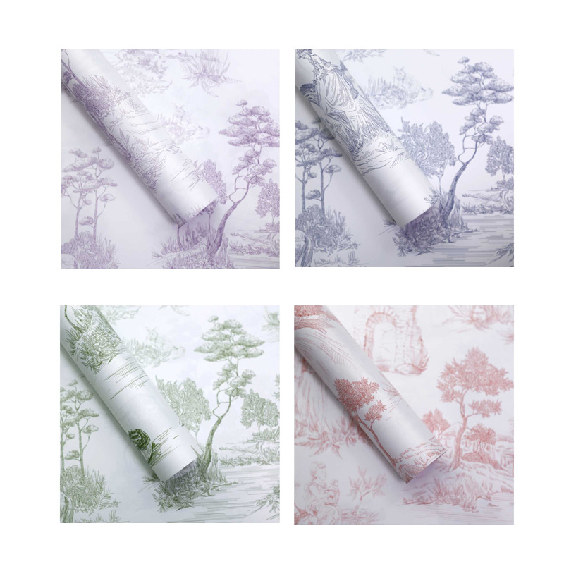 Tarde, té negro, papel de flores, floristería, papel de embalaje de flores, material de embalaje floral, papel de embalaje de ramo de San Valentín al por mayor