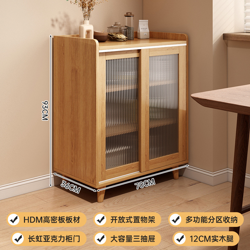 Aparador, moderno, simple, color madera, sala de estar, armario de té, armario de almacenamiento, armario de almacenamiento de cocina para el hogar, armario de almacenamiento contra la pared