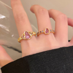 新中式葫芦蕾丝复古戒指女中古轻奢高级感国风食指戒2025新款指环