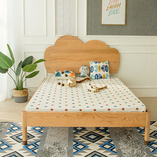 1.2m��ͯ��ƴ�Ӵ󴲼t��ľ녶䴲��Ϟľ�nʽ��@���Ӵ����҃�ͯ��