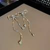 Silver needle, South Korean earrings, goods, silver 925 sample, diamond encrusted, internet celebrity