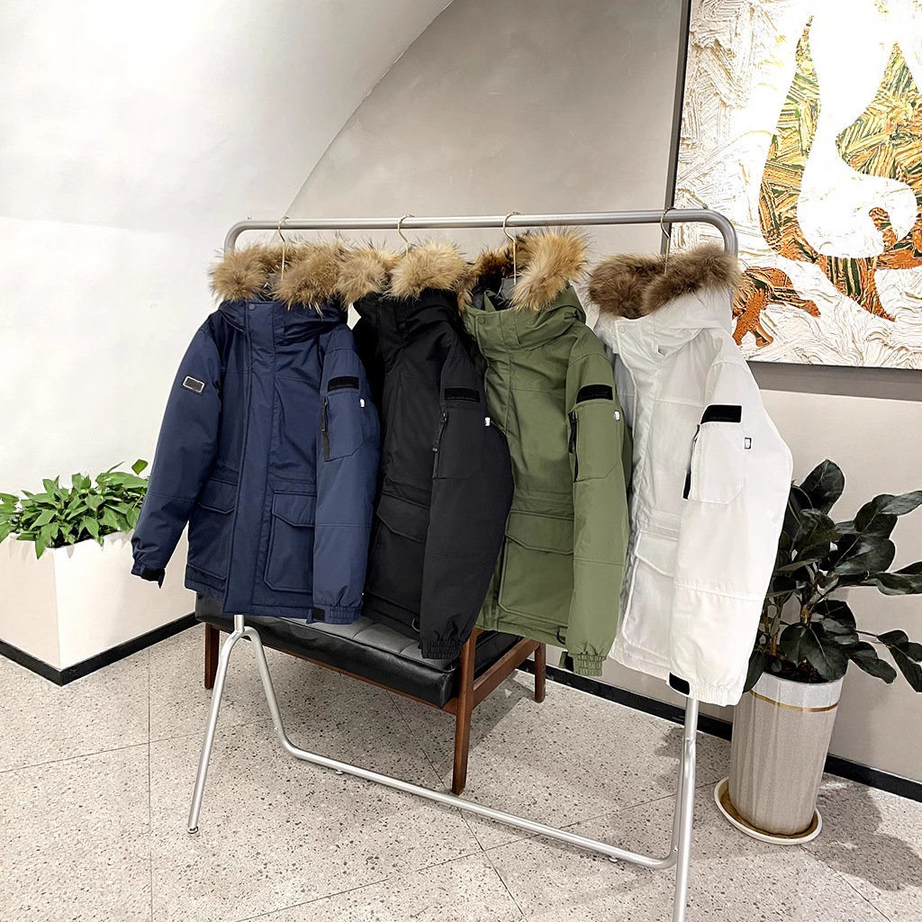 一束家  M家经典洋基队一代大标大毛领工装羽绒服三防情侣款男女