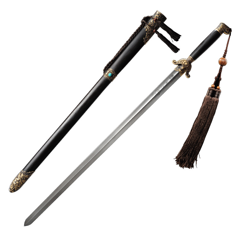 永福太极剑 花纹钢 按身高配 龙泉太极剑 龙泉沈广隆宝剑 未开刃