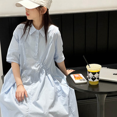 Children's Summer Dress 2024 New Medium and Large Girls' Summer Fashion Princess Dress Sweet Collar Children's Skirt