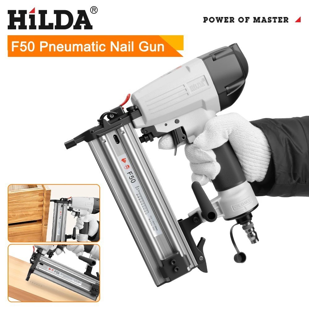 Air Nail Gun F50 Pneumatic Straight Nail Gun Woodworking Nail Gun F45F38F32 Straight Row Nail Shooting Gun