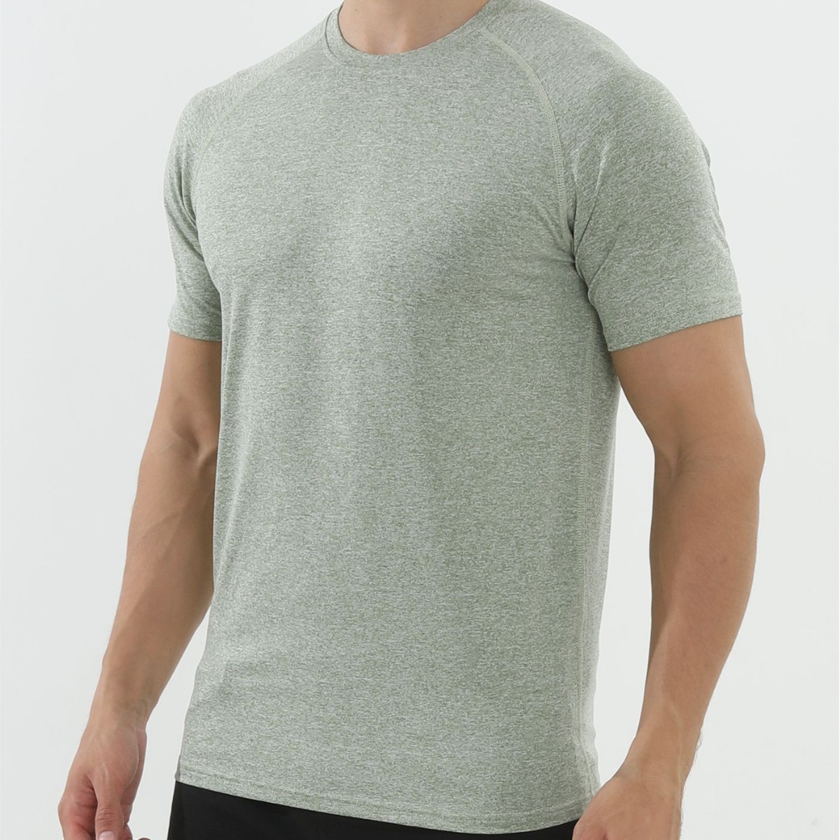 Músculos locos Fitness Fitness en verano camiseta de manga corta masculina de color sólido baloncesto corriendo Fitness entrenamiento americano image 10