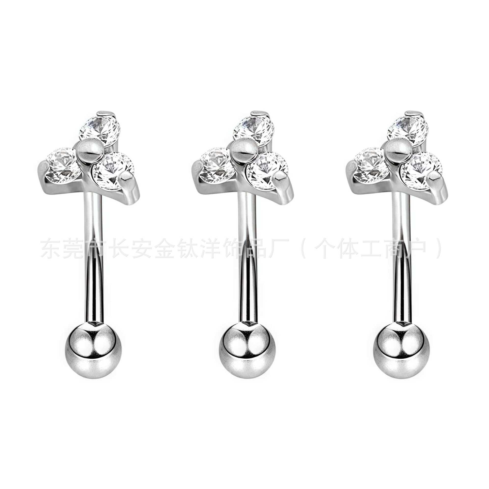 Labret piercing jewelry detail image