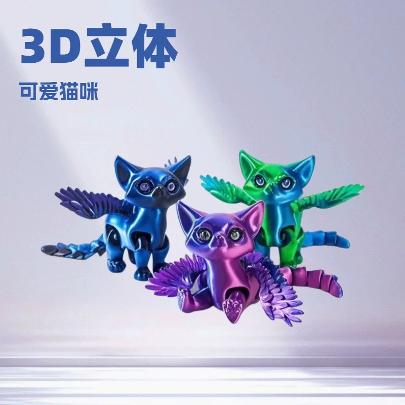 Ручка, минифигурка, модель животного, игрушка 3D, кот