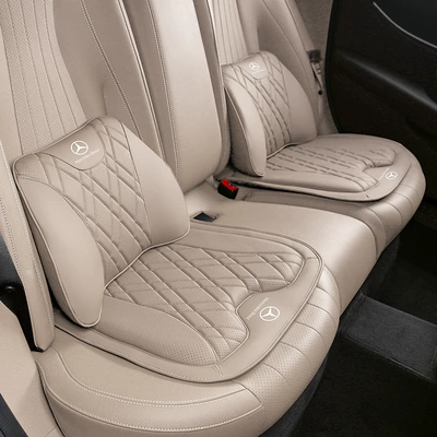 Headrest – same color as the original car - 2-mercedes-benz-lumbar-supports-2-seat-cushions-off-white