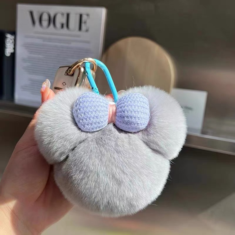[Colección de animales de peluche] llavero de automóvil de peluche pequeño conejo colgante bolso de muñeca de peluche colgante