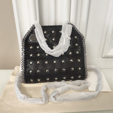 五角星满天星链条包柔软绒面环保材料购物袋时尚潮流腋下托特包女