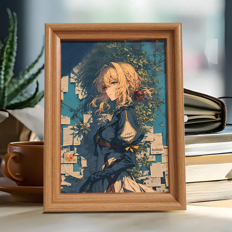 Violet Evergarden Violet Two-Dimensional Wooden Photo Frame Desktop Table Room Dormitory Decoration