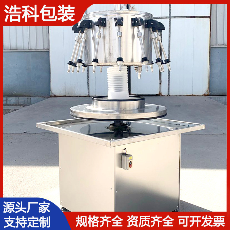 Semi-Automatic Soy Sauce and Vinegar Filling Machine, Rice Wine Liquid Double-Head Filling Equipment, Small Siphon Liquor Filling Machine