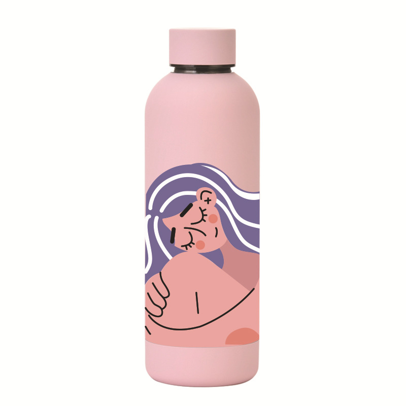 330g Weight Thermos Cup Kitchen and drinking utensils 1 Piece Quantity Stainless Steel Material Cartoon Pattern Fashion Style Fashion Cartoon Stainless Steel Thermos Cup Water Bottles 1 Piece 4