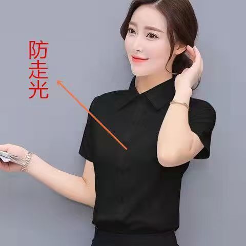 白いシャツの女性の半袖の職業の正装の薄いタイプの面接の修身は新型の大きいサイズの出勤する作業服の上着の女性に似合います。