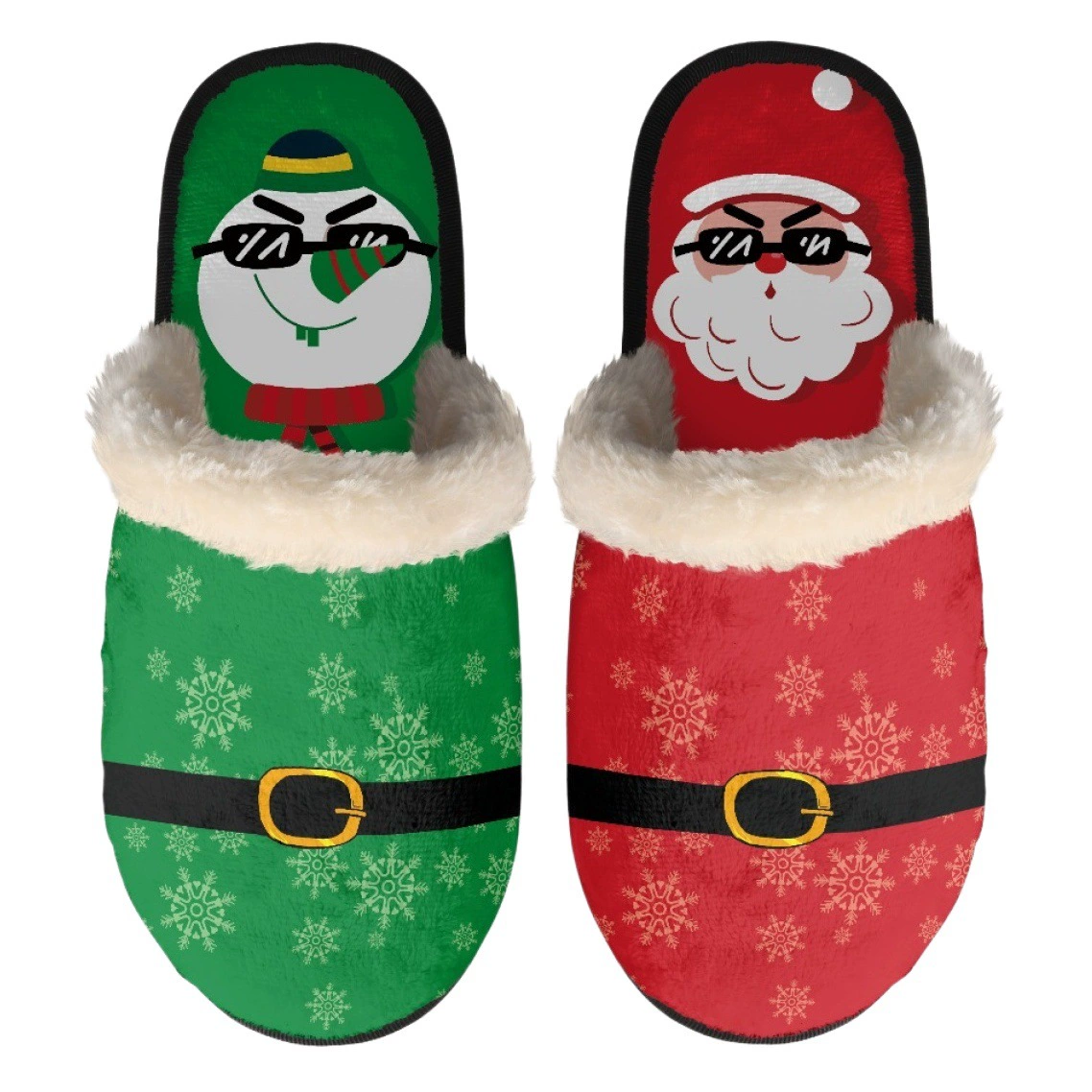 Станция горячая Распродажа заказ Санта-Клаус шаблон печати трансграничные рождественские домашние хлопковые тапочки
