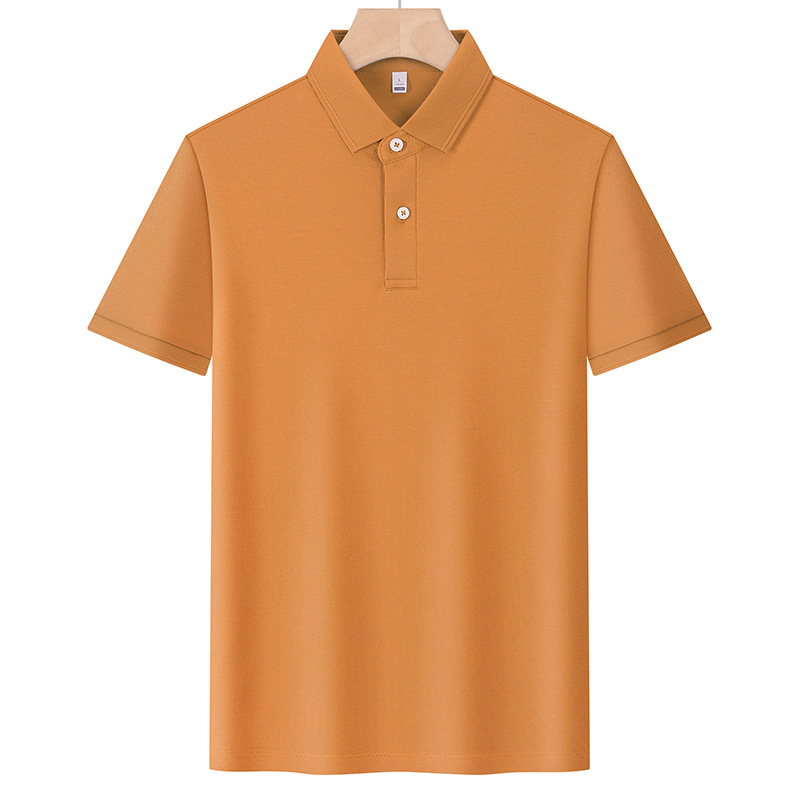 Negocio de dos botones antibacteriano fresco solapa de manga corta polo polo impresión personalizada logo verano hombre sentido avanzado