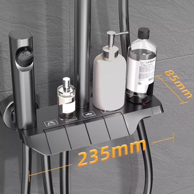 Baño para el hogar, ducha de temperatura constante, pantalla digital, ducha principal, ducha, botón de piano, fabricante de dispositivos de baño sobrealimentados al por mayor