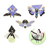 Serie animal creativo broche exquisito diseño de dibujos animados mariposa luminosa 18 unidades traje insignia accesorios en stock al por mayor